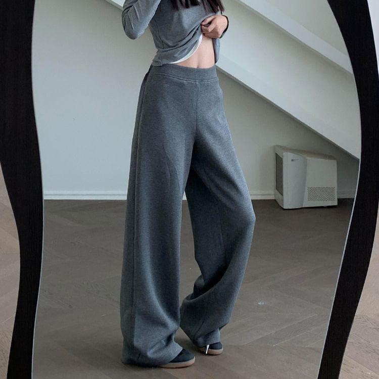 High Waist Wide Leg Sweatpants Product Image