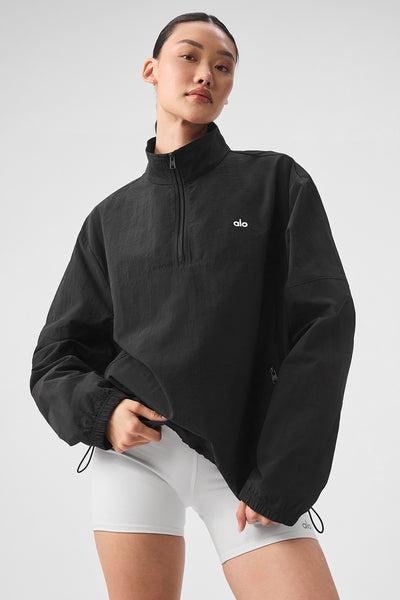 Lightweight Takeaway Track Pullover - Black Product Image