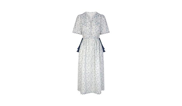 Women Lindsey Dress in Blue Floral Product Image