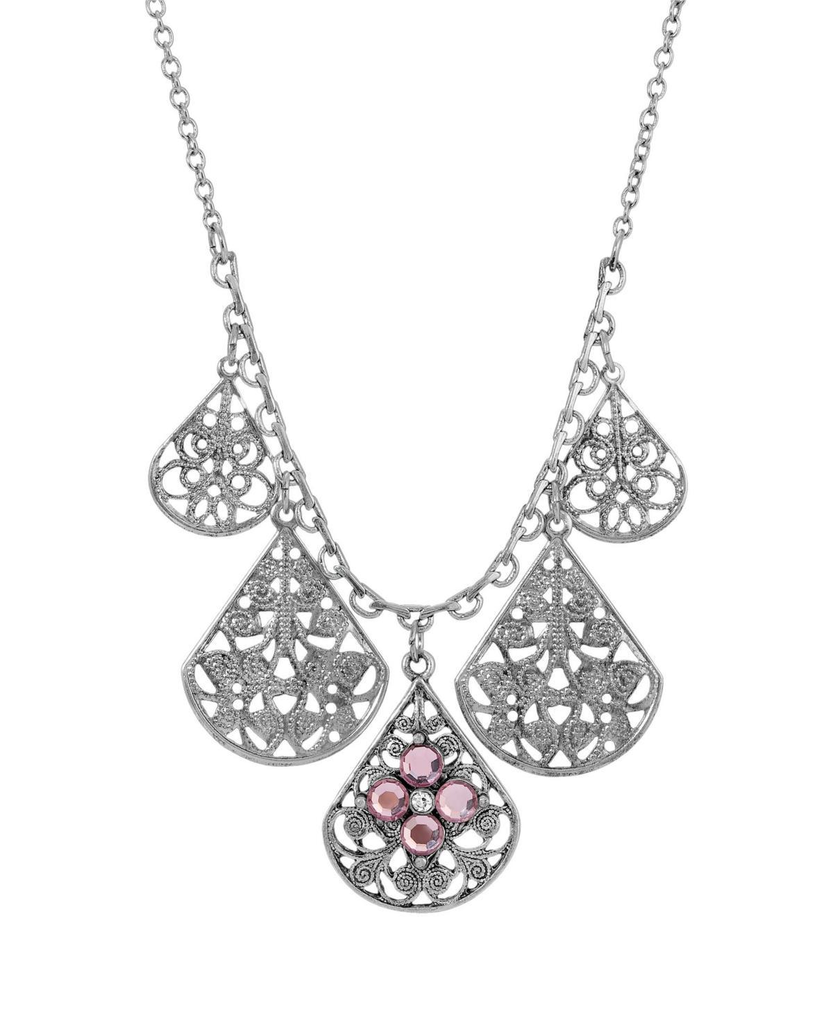 2028 Flower Multi Teardrop Necklace Product Image