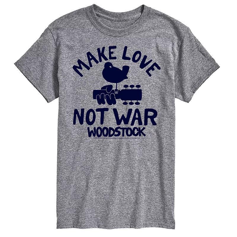 Big & Tall Woodstock Make Love Not War Graphic Tee, Mens Product Image