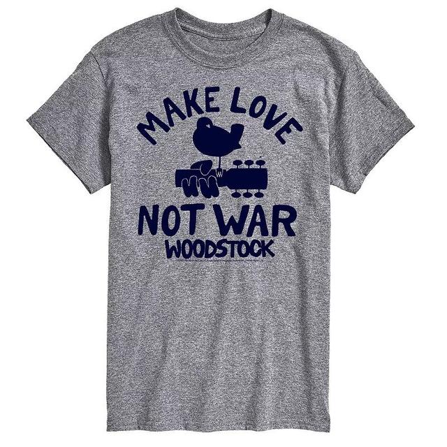 Big & Tall Woodstock Make Love Not War Graphic Tee, Mens Product Image