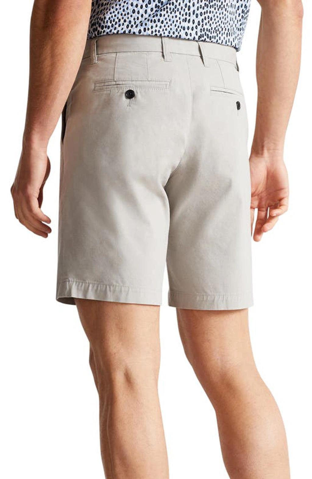 Ashfrd Regular-fit Stretch Cotton-blend Chino Shorts In Light Grey Product Image