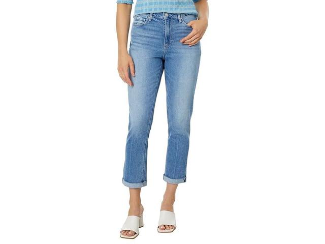 Paige High-Rise Brigitte Seamed Beltloops Raw Hem in Exhibition Distressed (Exhibition Distressed) Women's Jeans Product Image