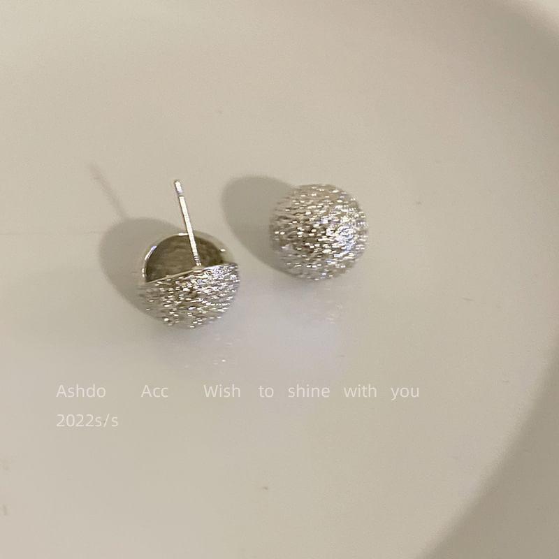 Textured Button Earring Product Image