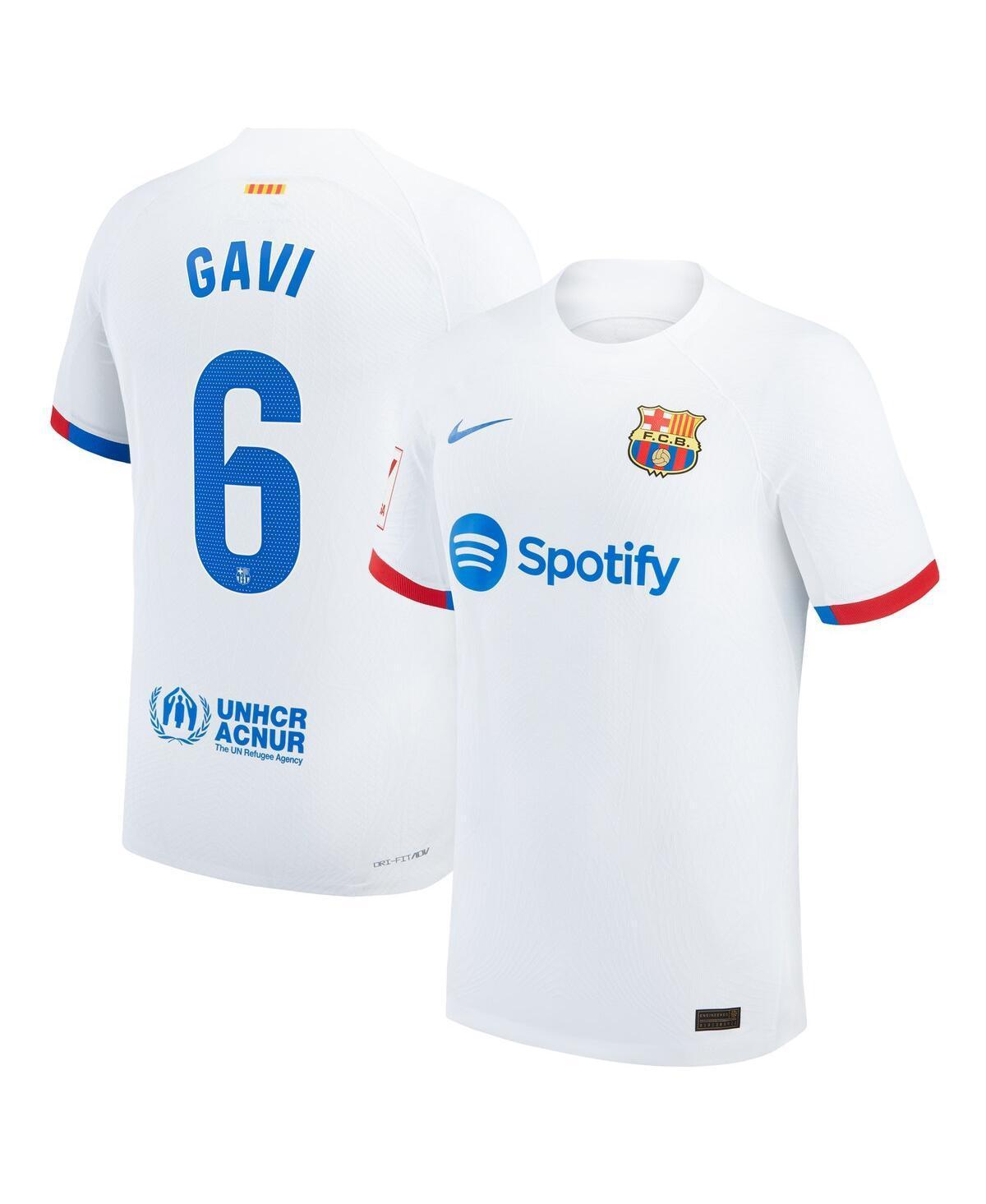 Mens Nike Gavi White Barcelona 2023/24 Away Match Authentic Player Jersey Product Image