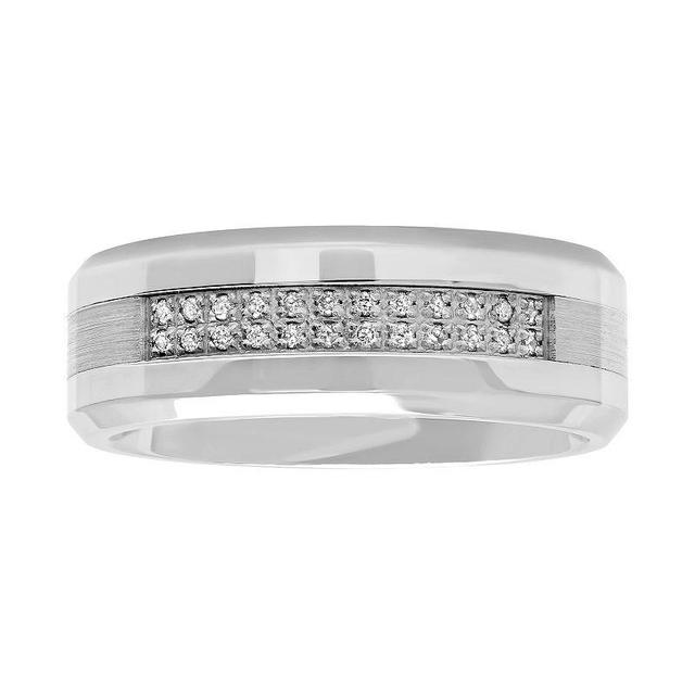 Mens 1/10 Carat T.W. Diamond Cobalt Band, Silvertone Product Image