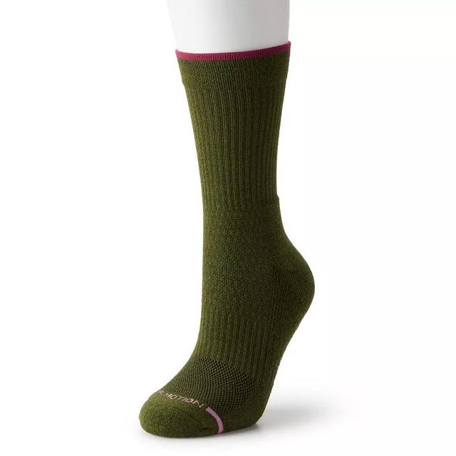 Womens Dr. Motion Knit Compression Crew Socks Green Product Image