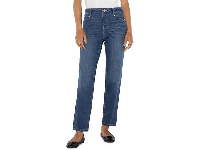 Liverpool Los Angeles Gia Glider Pull-On Mid-Rise Slim Dual Fx Denim (Sage Creek) Women's Jeans Product Image