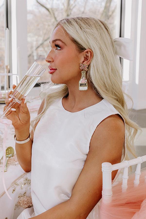 Toast To The Bride Earrings In Gold Product Image