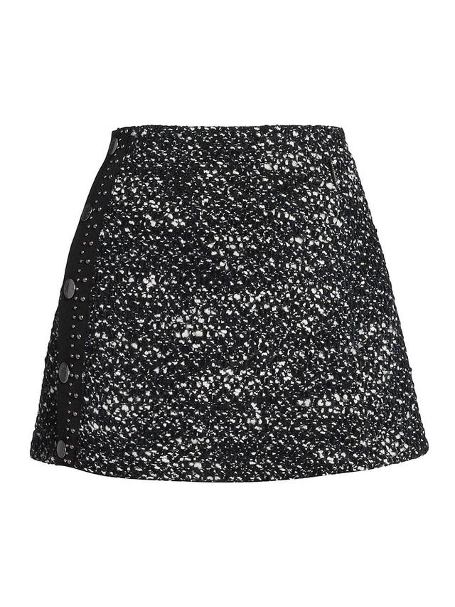 Womens Tweed A-Line Miniskirt Product Image