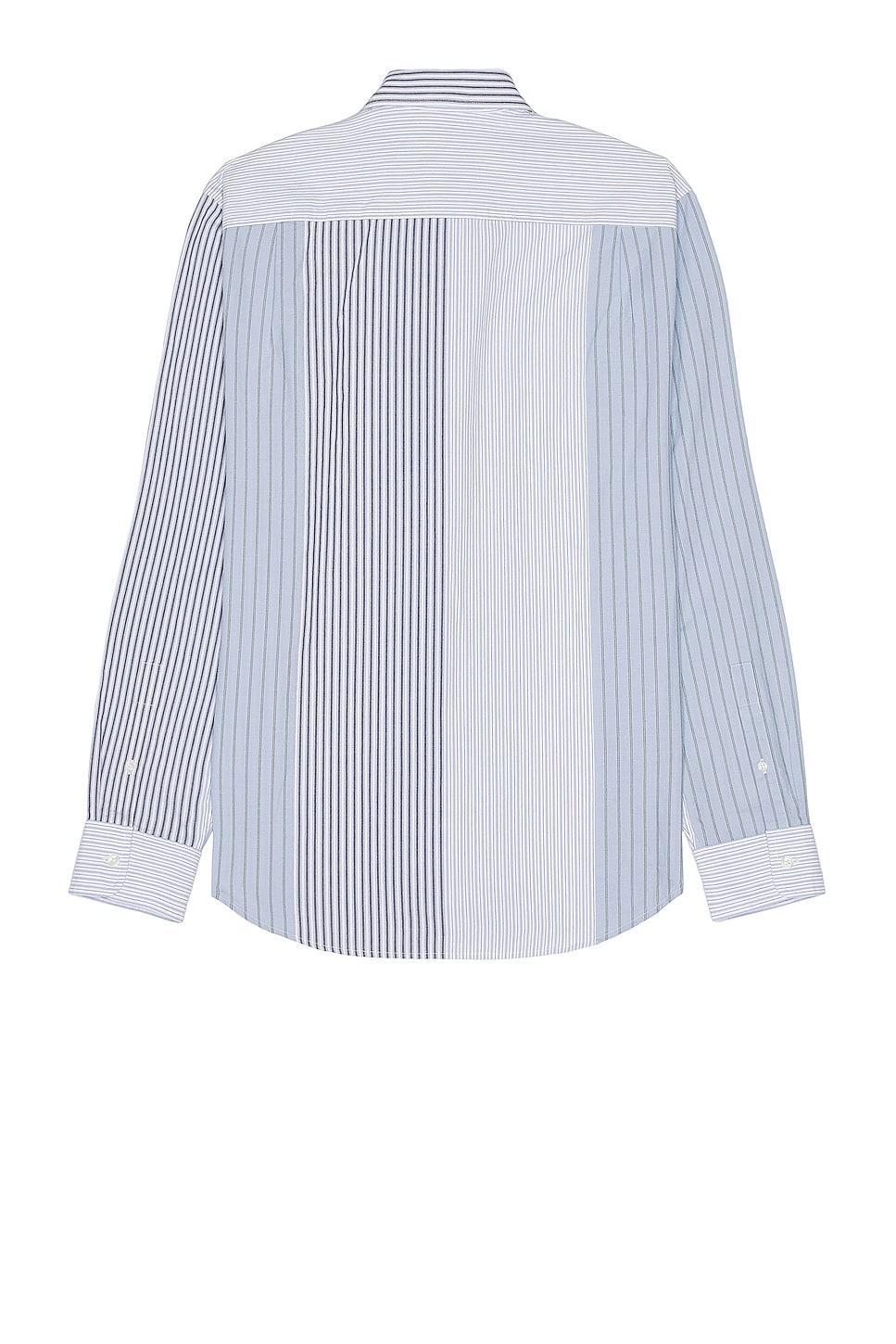 Club Monaco Multi Stripe Long Sleeve Shirt Blue. (also in ). Product Image