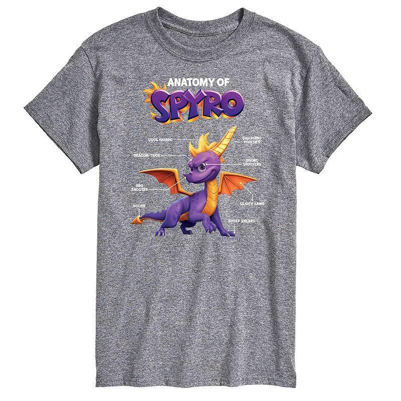 Big & Tall Spyro Anatomy Tee, Mens Blue Product Image