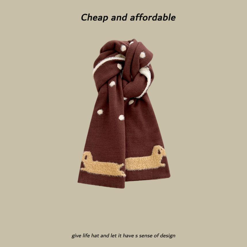 Dog Jacquard Scarf Product Image