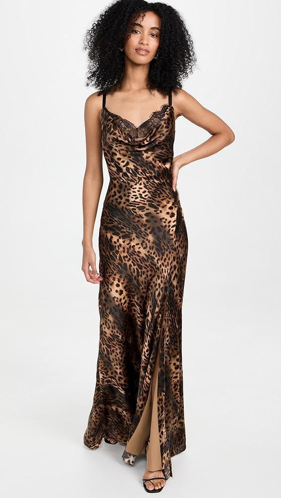 L'AGENCE Venice Cowl Lace NK Gown | Shopbop Product Image