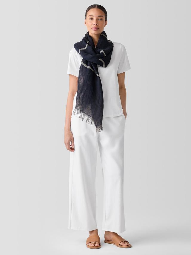 EILEEN FISHER Striped Airy Linen Scarffemale Product Image