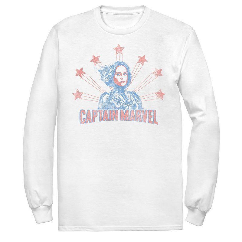 Mens Captain Marvel Distressed Portrait Tee Product Image