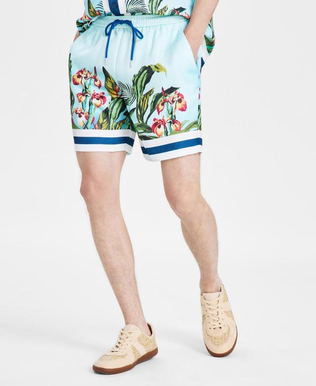 I.n.c. International Concepts Mens Thom Regular-Fit Tropical-Print 7 Drawstring Shorts, Created for Macys Product Image