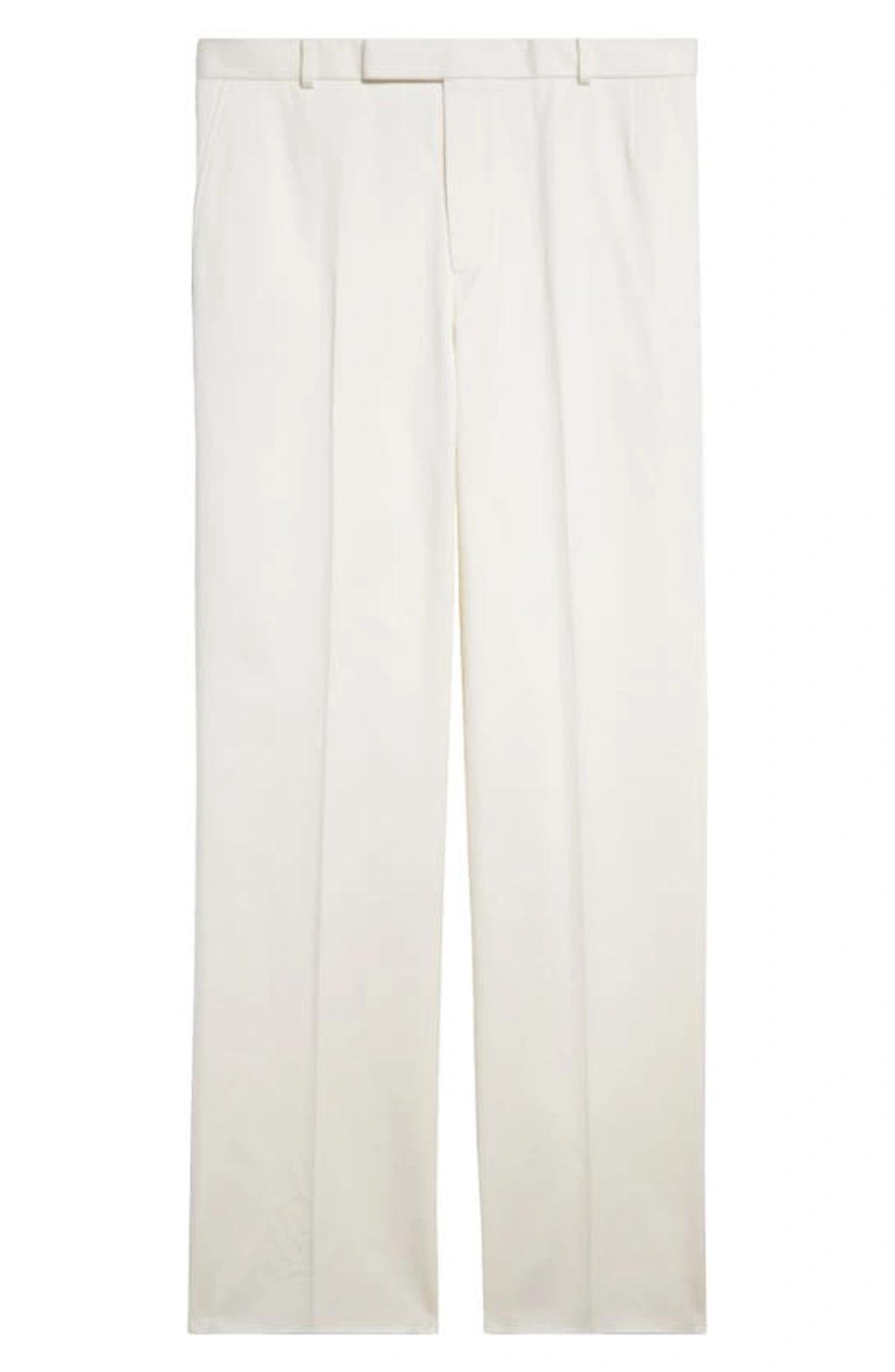 Low Rise Drop Crotch Backstrap Pants In White Product Image