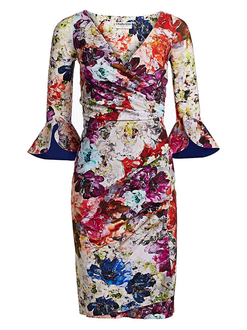 Womens Triana Floral Wrap Dress Product Image