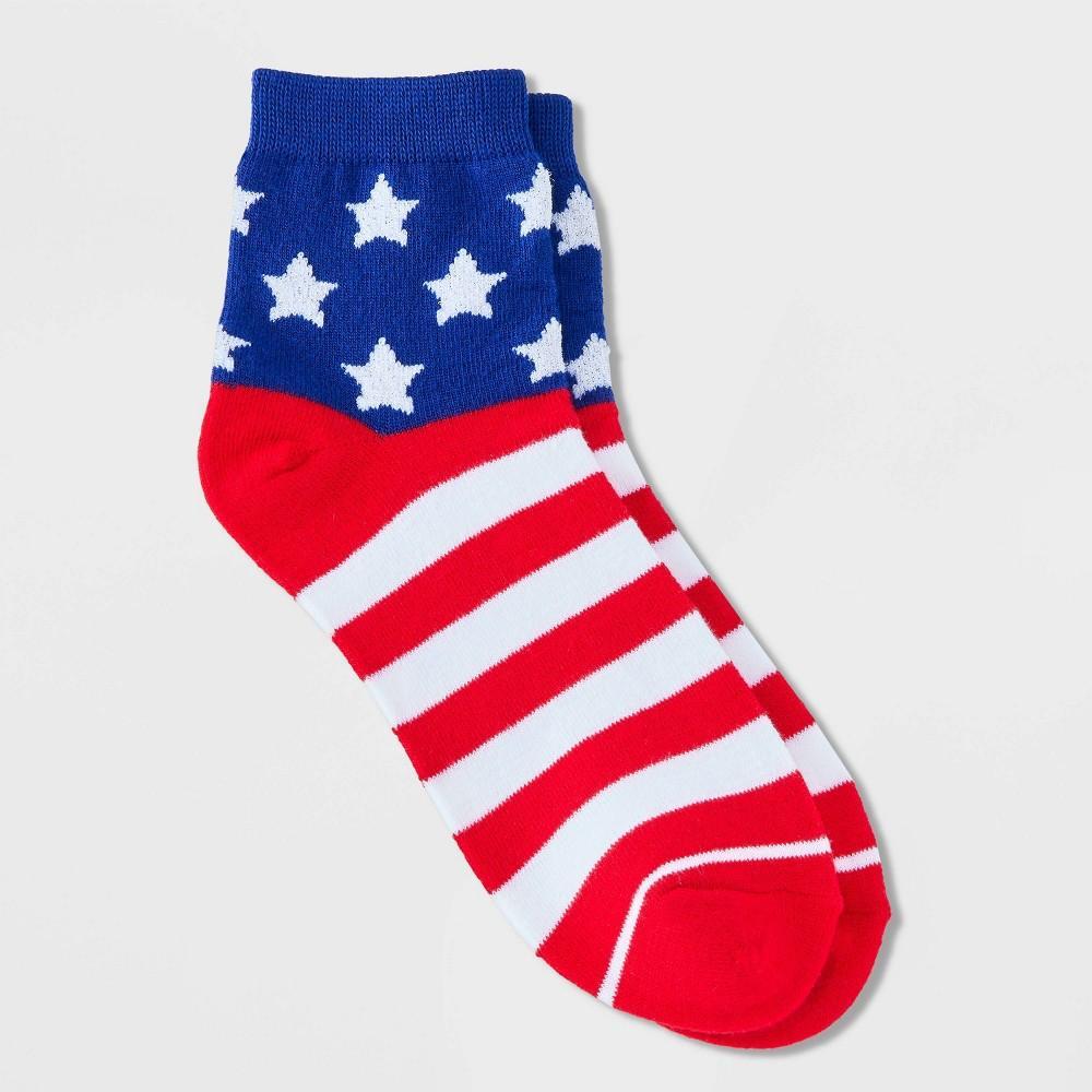 Womens American Flag Ankle Socks - Red/White/Blue 4-10 Product Image