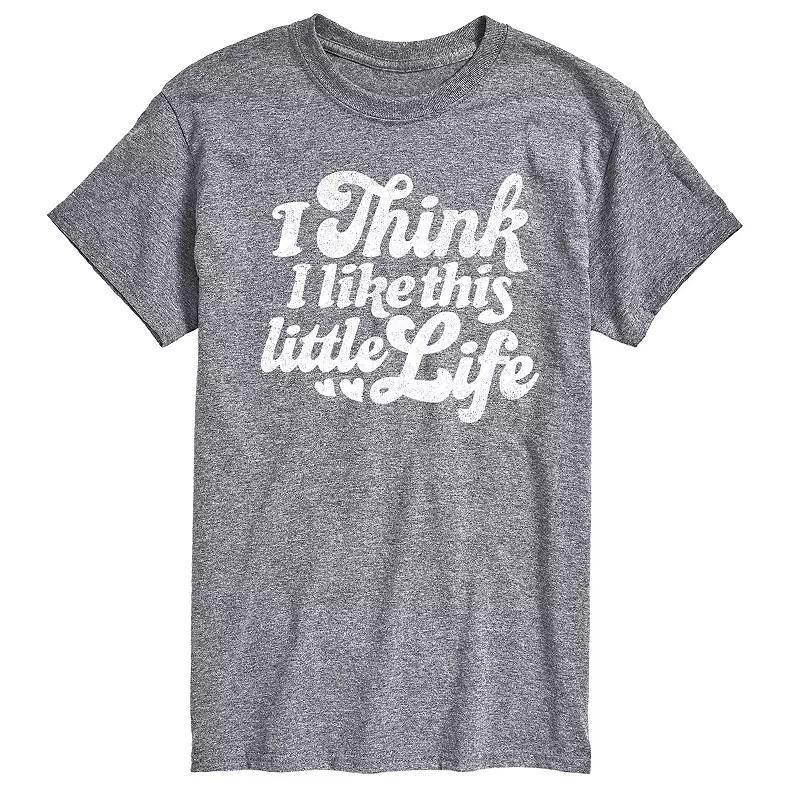 Mens I Think I Like This Little Life Graphic Tee Blue Product Image