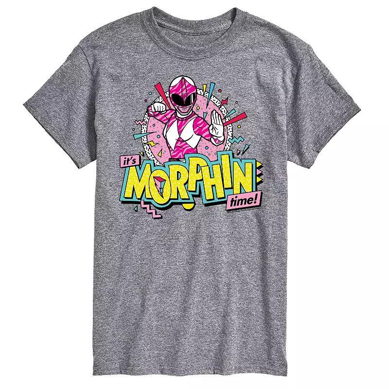 Mens Power Rangers Morphin Time Pink Graphic Tee Product Image