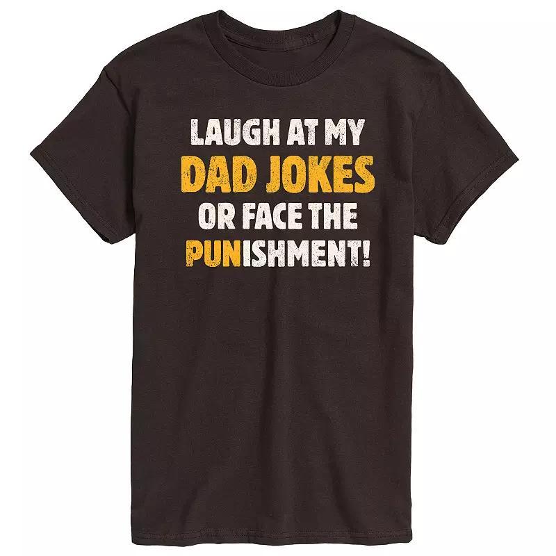 Mens Dad Jokes Punishment Graphic Tee Product Image