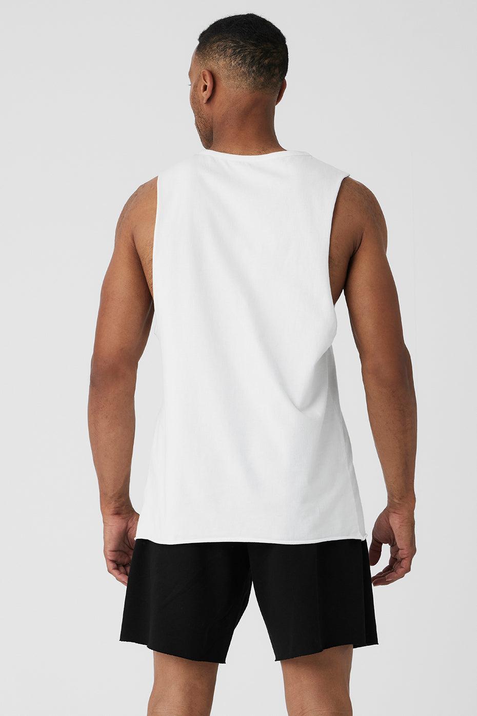 Society Raw Edge Tank - White Male Product Image