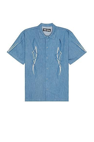 DOUBLE RAINBOUU West Coast Shirt Blue. (also in L, S). Product Image