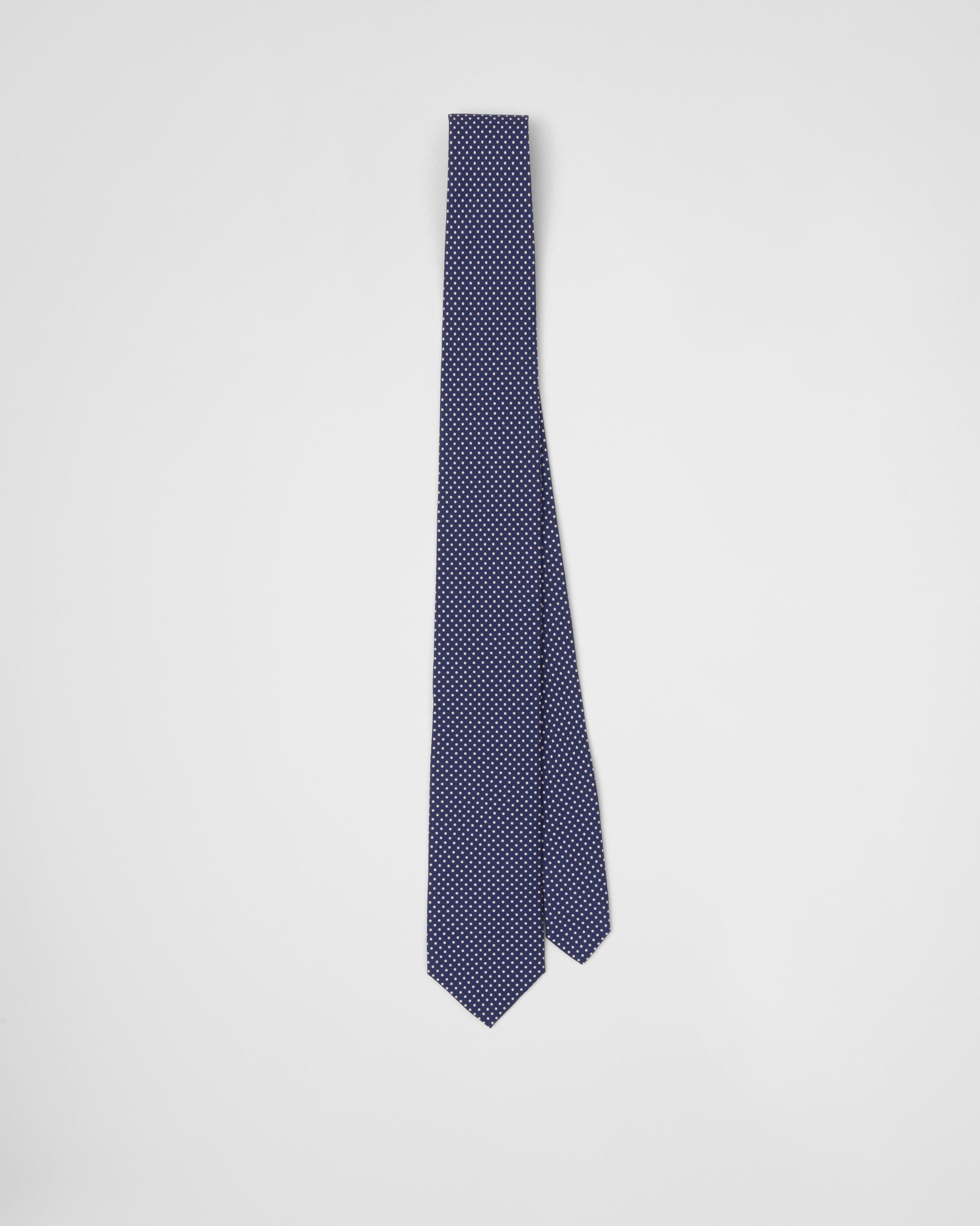 Silk tie with polka-dot print Product Image