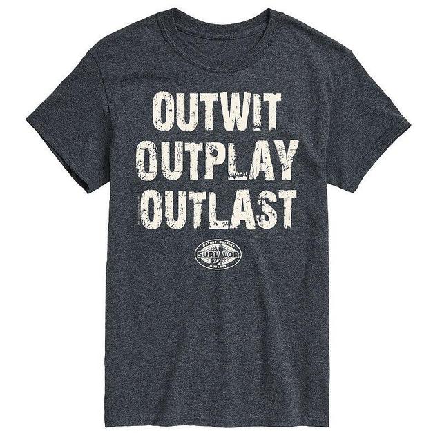 Big & Tall Survivor Outwit Outplay Outlast Graphic Tee, Mens Product Image