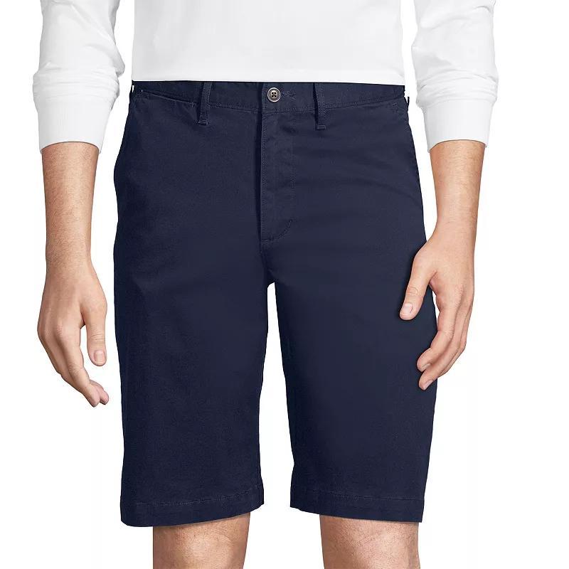 Big & Tall Lands End 11-Inch Comfort-Waist Knockabout Chino Shorts, Mens Radiant Blue Product Image