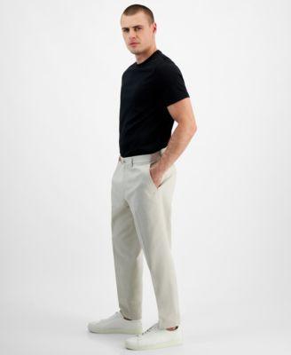 Kenneth Cole Reaction Mens Slim-Fit Linen Pants Product Image