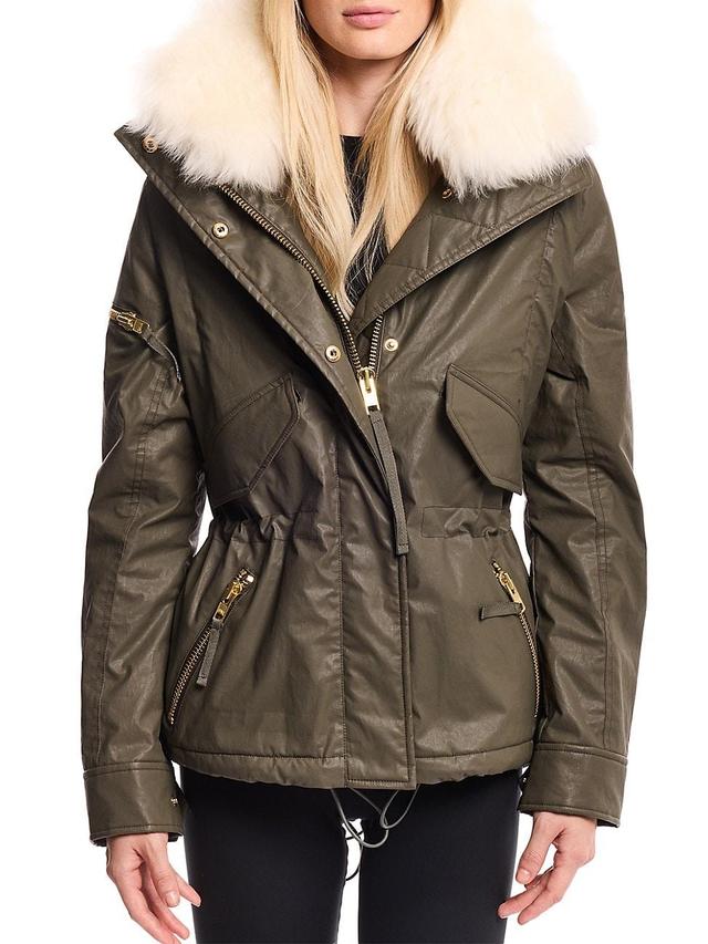 Womens Hayden Shearling Collar Parka Product Image