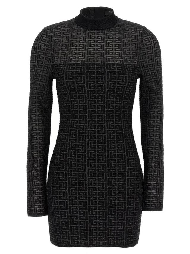 BALMAIN Monogram Dresses In Black Product Image