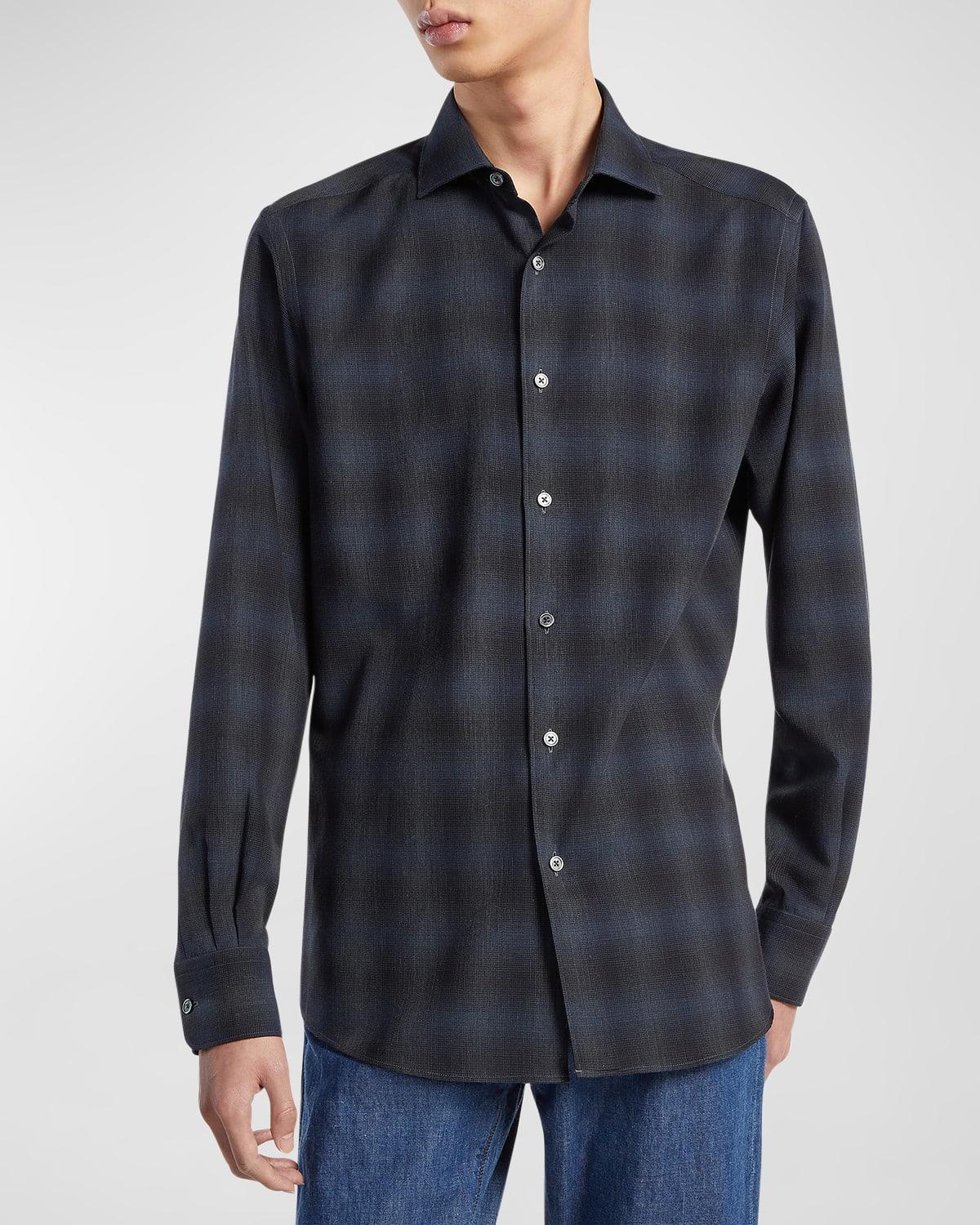 Mens Plaid Sport Shirt Product Image