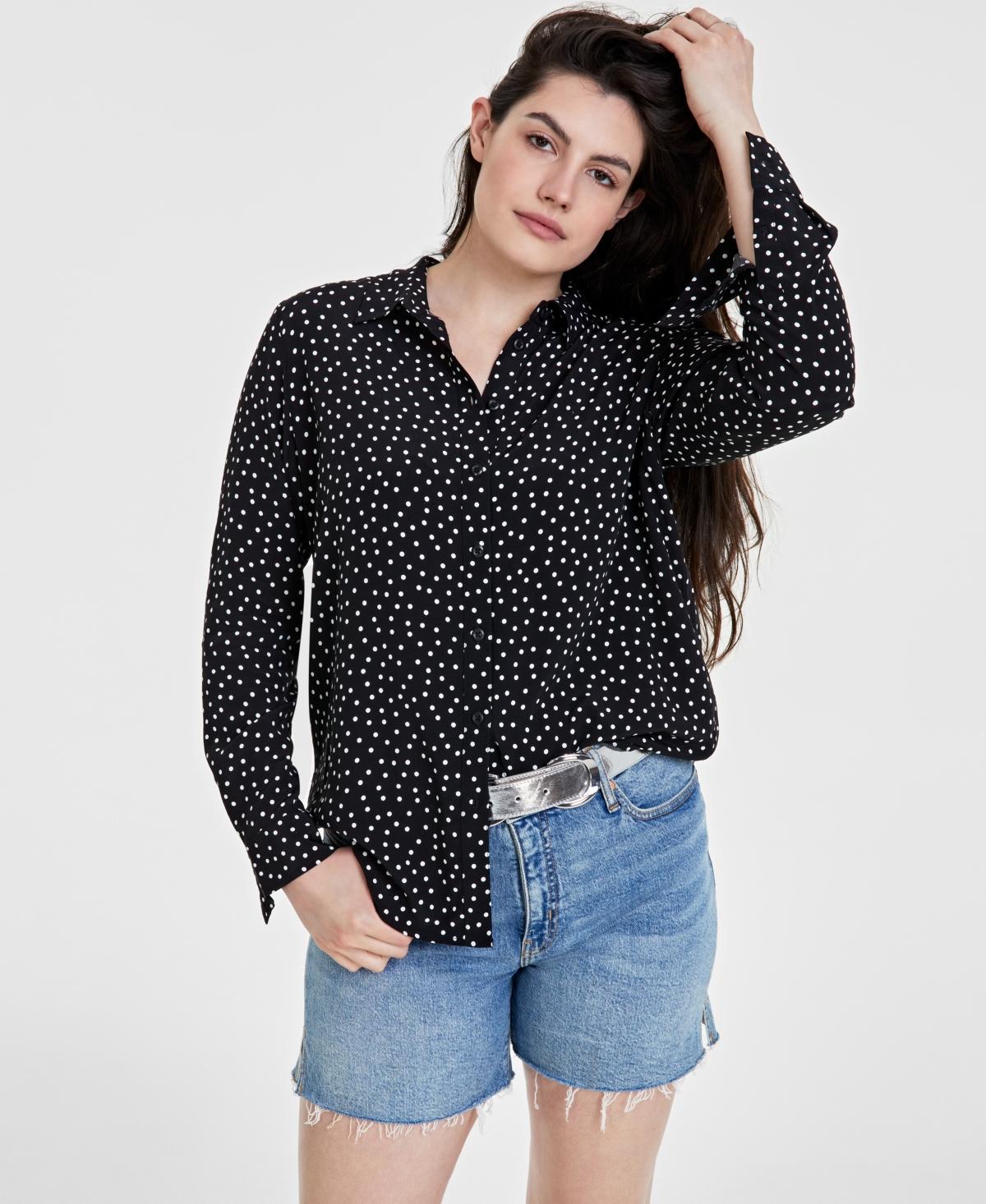 Women's Printed Collared Shirt, Created for Macy's Product Image