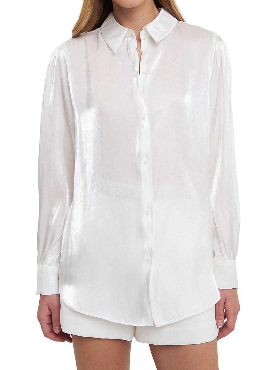 Endless Rose Sheer Satin Shirt Product Image