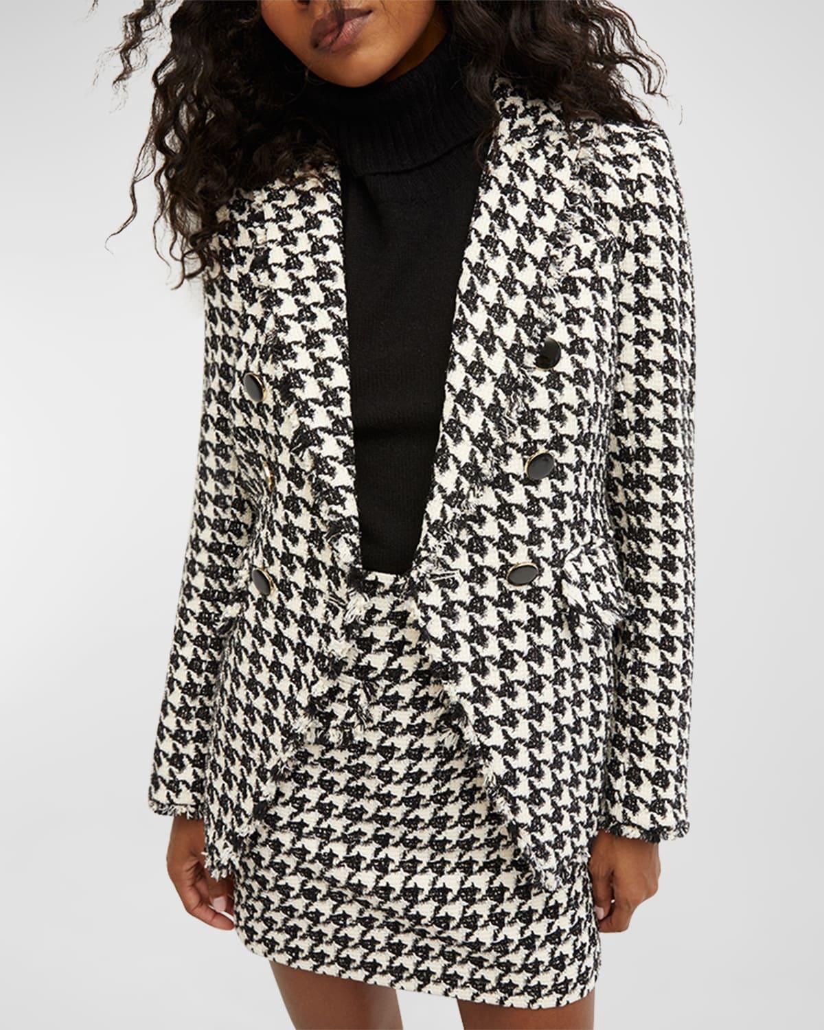 Womens Miller Dickey Houndstooth Tweed Blazer Product Image