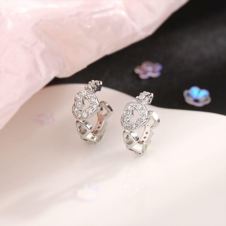 Rhinestone Heart Ear Cuff Product Image