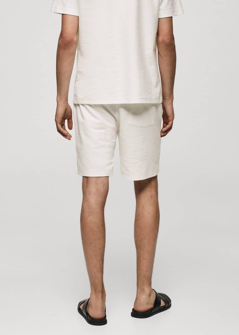 Mango Mens Drawstring Cotton Shorts Product Image