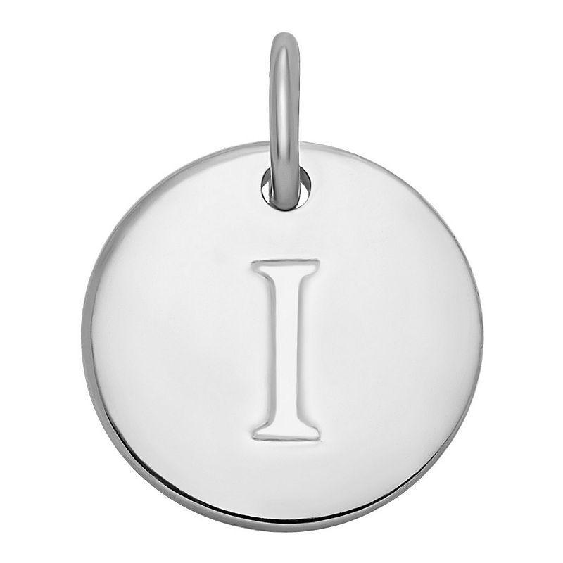 PRIMROSE Sterling Silver Letter Disc Charm, Womens Product Image