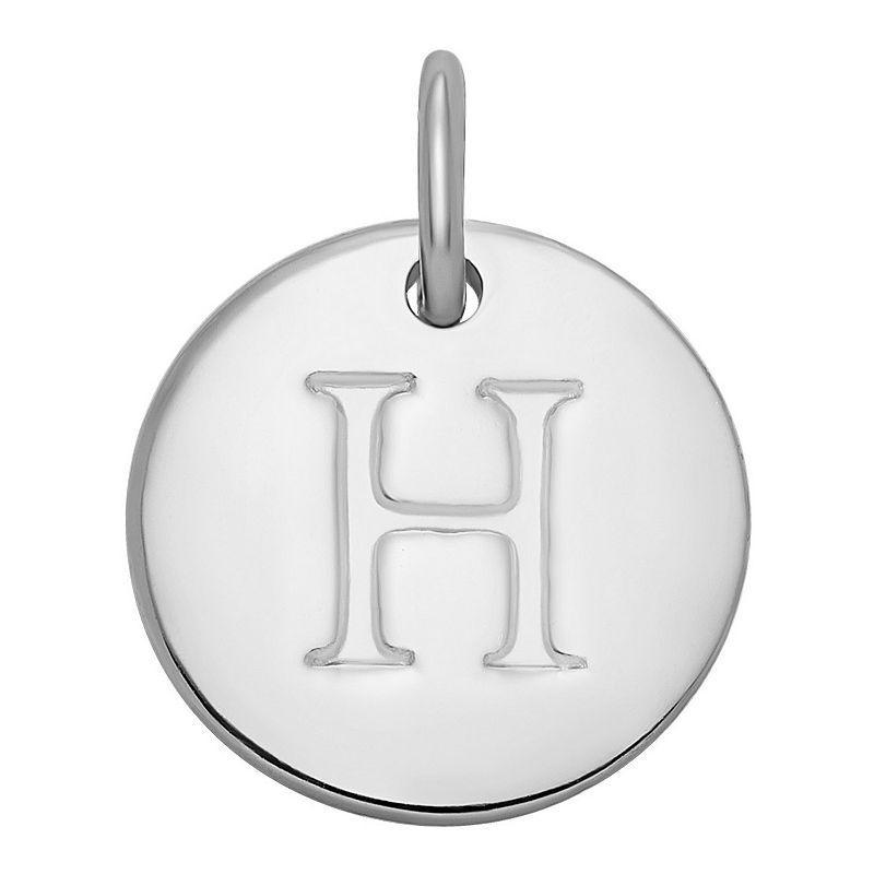 PRIMROSE Sterling Silver Letter Disc Charm, Womens Product Image