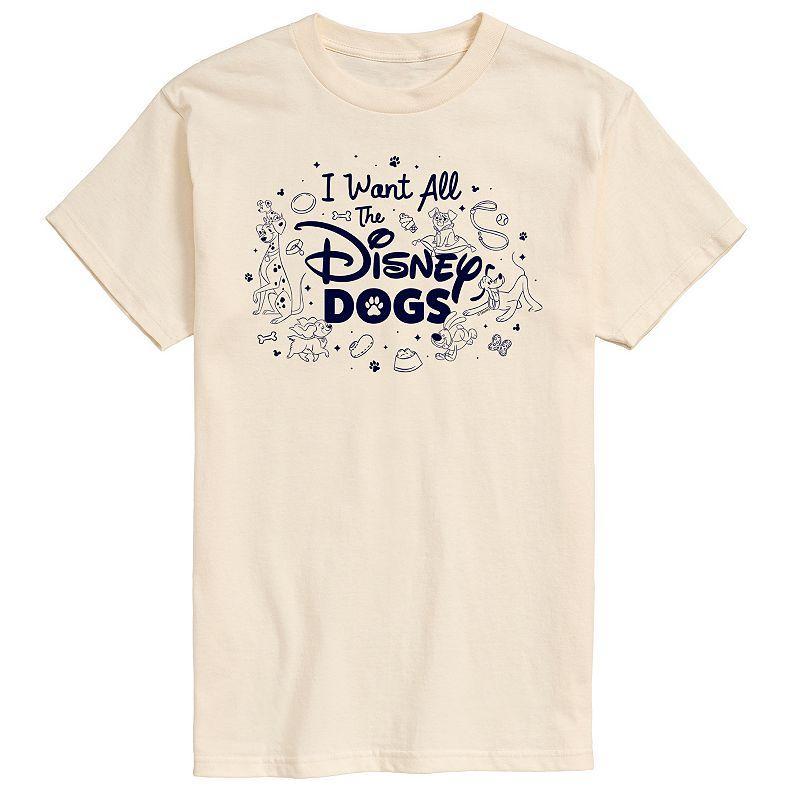 Disney Mens I Want All The Disney Dogs Graphic Tee Product Image