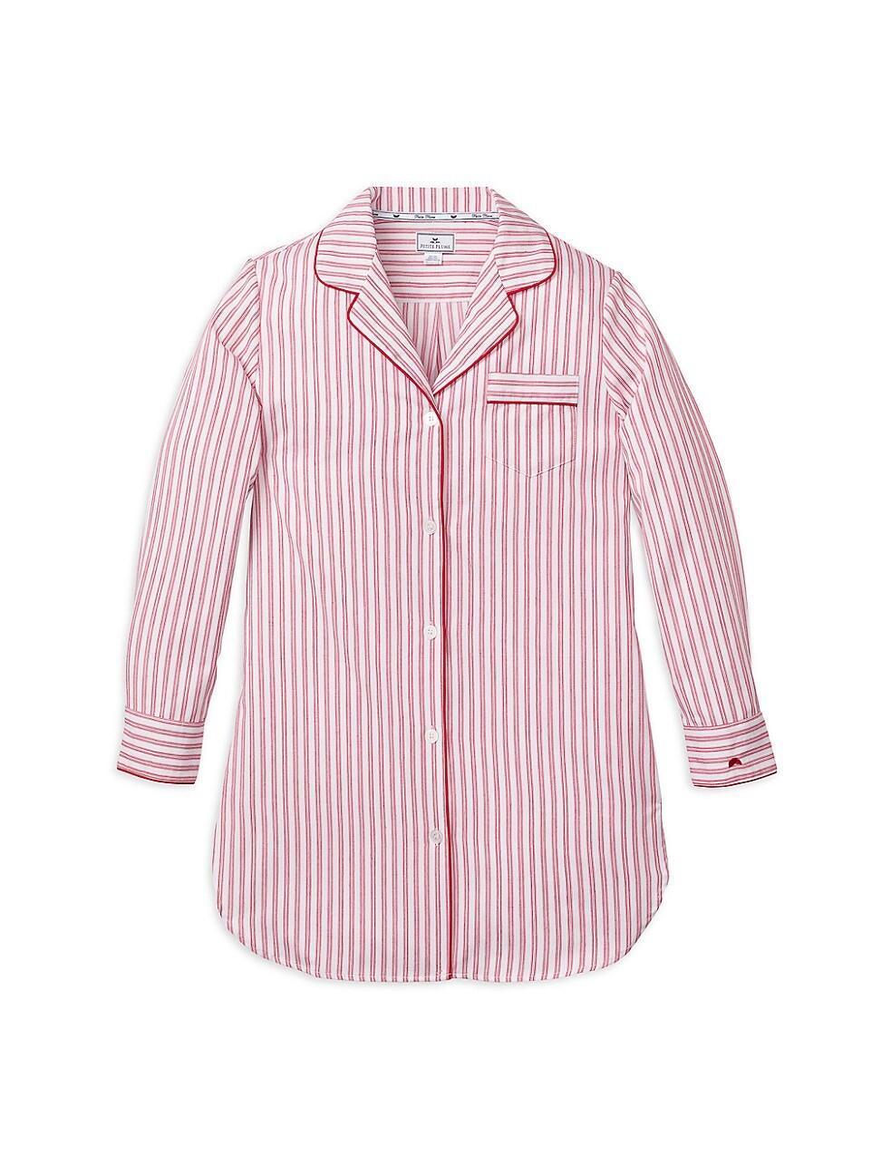 Petite Plume Womens Antique Red Ticking Nightshirt Product Image