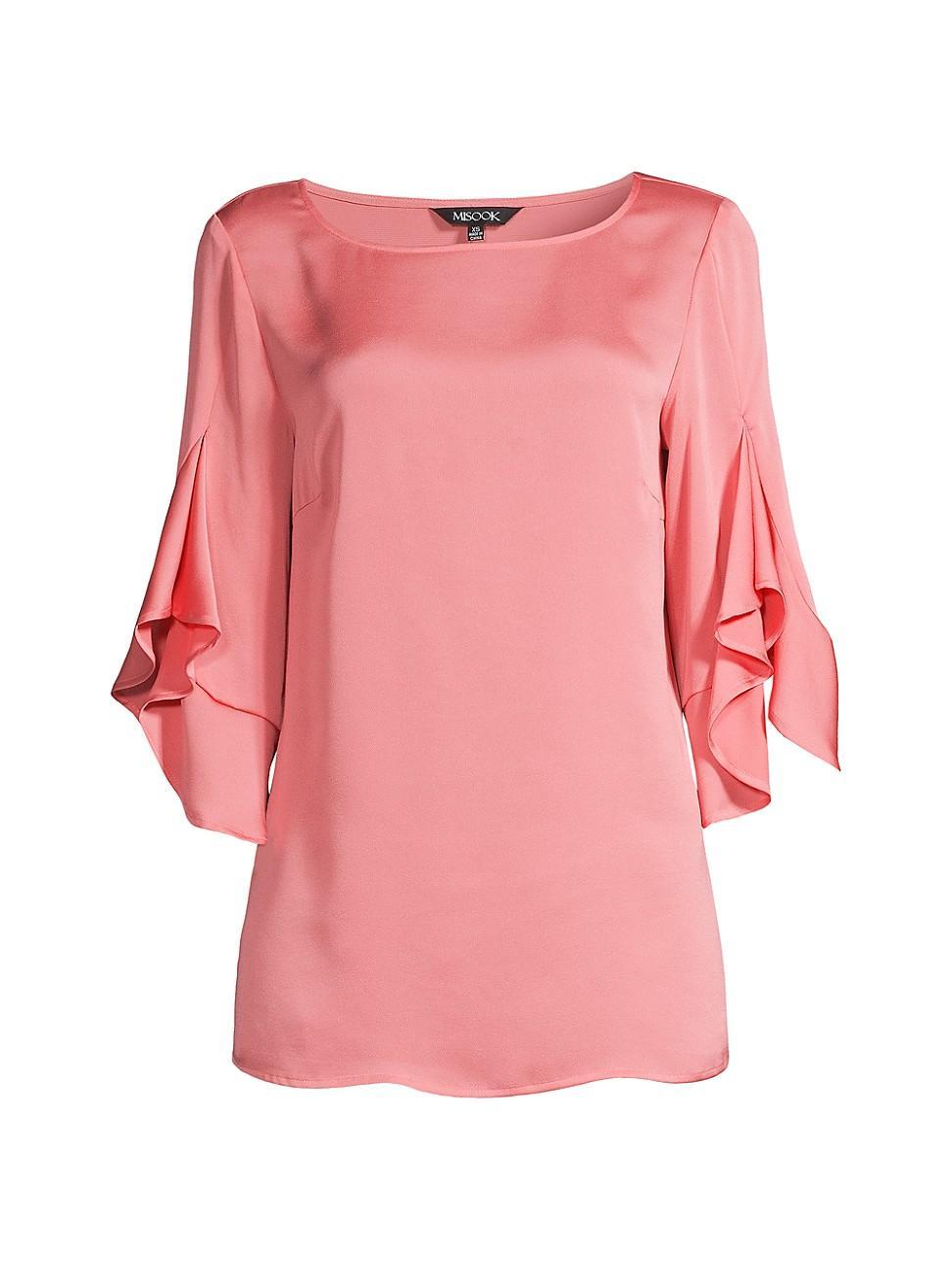 Womens Crepe De Chine Blouse Product Image