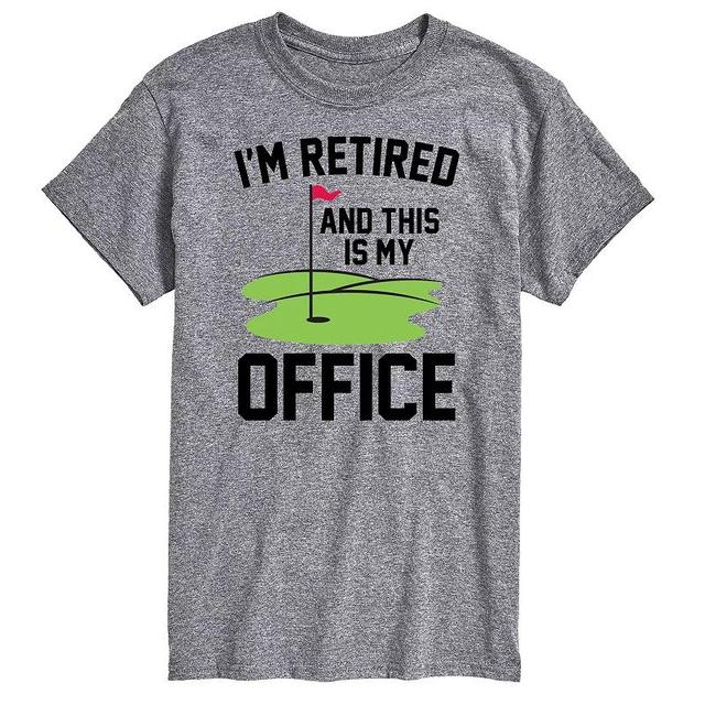 Big & Tall Golf Im Retired Golf Green Office Graphic Tee, Mens Product Image