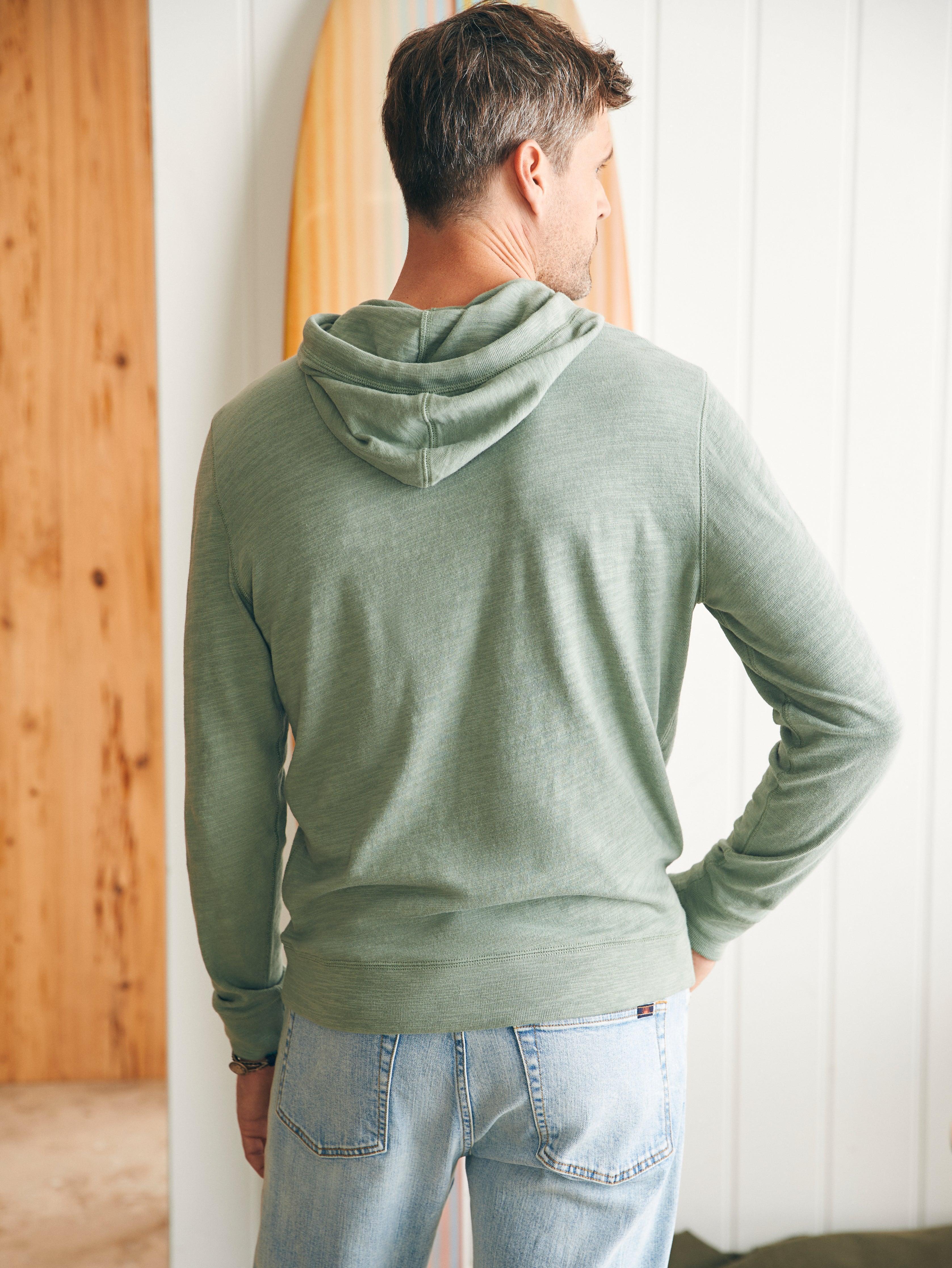 Sunwashed Slub Hoodie - Faded Sage Male Product Image