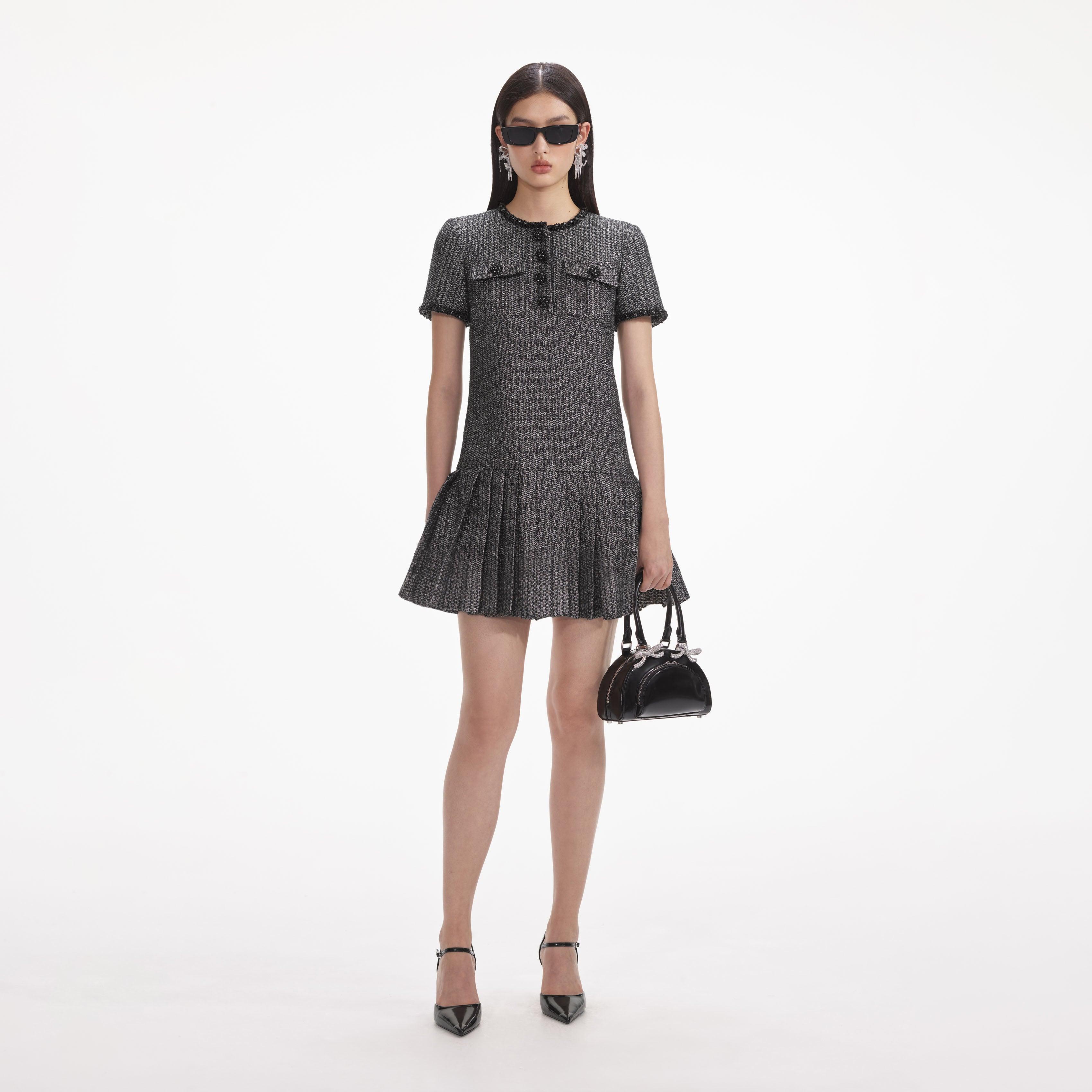 Metallic Boucle Mini Dress Product Image